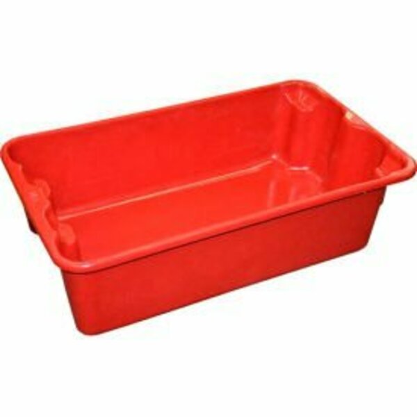 Mfg Tray Molded Fiberglass Nest and Stack Tote 780208 - 17-7/8" x10"-5/8" x 5" Red 780208-5280